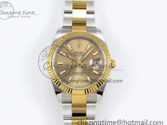 MiroTime 0201 DateJust 41 126333 Clean 1:1 Best Edition 904L Steel YG Stick Dial on SS YG Oyster Bracelet VR EasyCare 1578
